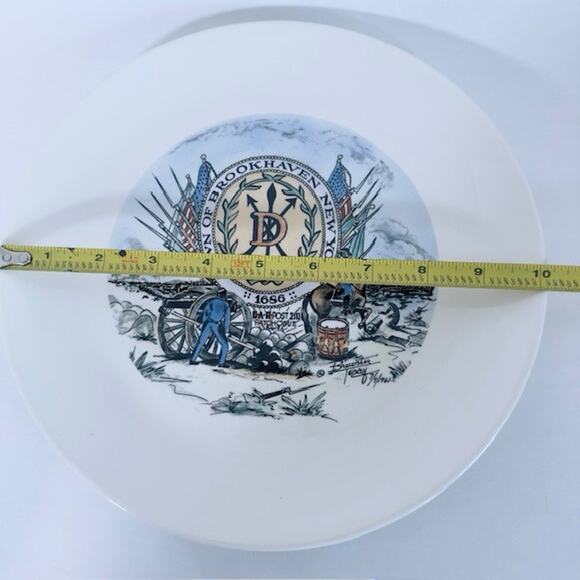 Delano Studios Town of Brookhaven New York Collector 1960 Plate Hand Colored VTG - Picture 8 of 9